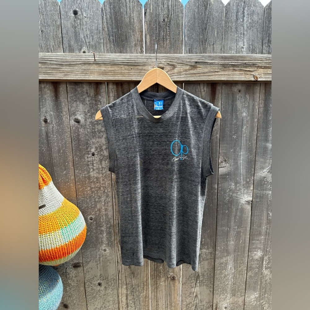 Vintage OP, Ocean Pacific paper thin muscle tee
